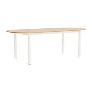 Hay - Annex Table Oblong Cream white powder coated aluminium legs Cream white powder coated aluminium apron Adjustable gliders - Cream white