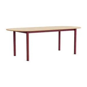 Hay - Annex Table Oblong Barn red powder coated aluminium legs Barn red powder coated aluminium apron Adjustable gliders - Barn red