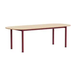 Hay - Annex Table Oblong Barn red powder coated aluminium legs Barn red powder coated aluminium apron Adjustable gliders - Barn red