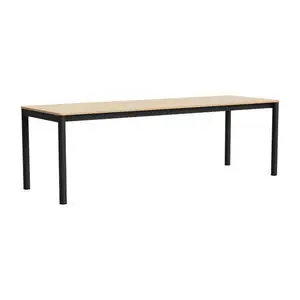 Hay - Annex Table Flush Charcoal powder coated aluminium legs Charcoal powder coated aluminium apron Adjustable gliders - Charcoal