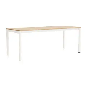 Hay - Annex Table Flush Cream white powder coated aluminium legs Cream white powder coated aluminium apron Adjustable gliders - Cream white