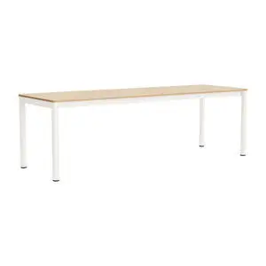 Hay - Annex Table Flush Cream white powder coated aluminium legs Cream white powder coated aluminium apron Adjustable gliders - Cream white