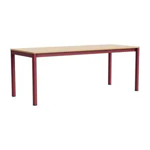 Hay - Annex Table Flush Barn red powder coated aluminium legs Barn red powder coated aluminium apron Adjustable gliders - Barn red