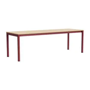 Hay - Annex Table Flush Barn red powder coated aluminium legs Barn red powder coated aluminium apron Adjustable gliders - Barn red
