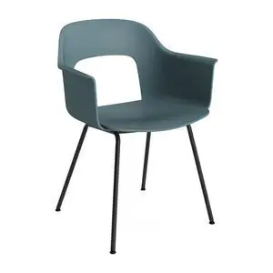 Hay - Layout Lænestol 211 Sort pulverlakeret stål 4-benet fod Standard glider - Ocean