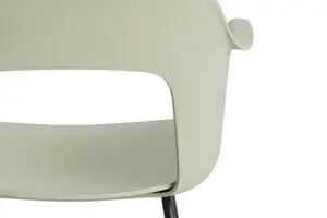 Hay - Layout Lænestol 211 Sort pulverlakeret stål 4-benet fod Standard glider - Pastelgrøn