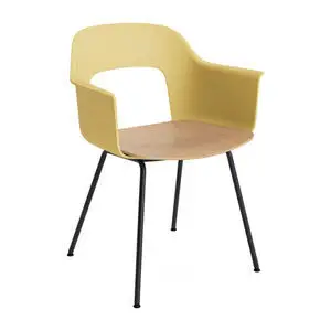Hay - Layout Lænestol 212 Sort pulverlakeret stål 4-benet fod Standard glider - Biscotti