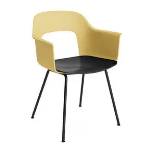 Hay - Layout Lænestol 212 Sort pulverlakeret stål 4-benet fod Standard glider - Biscotti