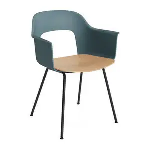 Hay - Layout Lænestol 212 Sort pulverlakeret stål 4-benet fod Standard glider - Ocean