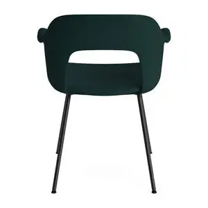 Hay - Layout Lænestol 214 Sort pulverlakeret stål 4-benet fod Standard glider - Sort