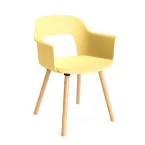 Hay - Layout Lænestol 223 Lakeret massiv eg 4-benet fod Standard glider - Biscotti
