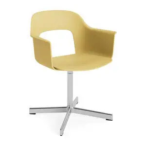Hay - Layout Lænestol 231 Poleret aluminium 4-stjernet drejefod Standard glider - Biscotti