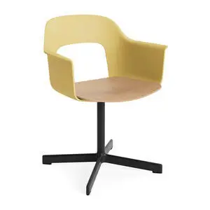 Hay - Layout Lænestol 232 Sort pulverlakeret aluminium 4-stjernet drejefod Standard glider - Biscotti