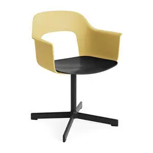 Hay - Layout Lænestol 232 Sort pulverlakeret aluminium 4-stjernet drejefod Standard glider - Biscotti