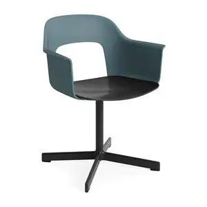 Hay - Layout Lænestol 232 Sort pulverlakeret aluminium 4-stjernet drejefod Standard glider - Ocean