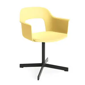 Hay - Layout Lænestol 233 Sort pulverlakeret aluminium 4-stjernet drejefod Standard glider - Biscotti