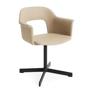 Hay - Layout Lænestol 234 Sort pulverlakeret aluminium 4-stjernet drejefod Standard glider - Sort
