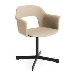 Hay - Layout Lænestol 234 Sort pulverlakeret aluminium 4-stjernet drejefod Standard glider - Sort