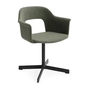 Hay - Layout Lænestol 234 Sort pulverlakeret aluminium 4-stjernet drejefod Standard glider - Sort