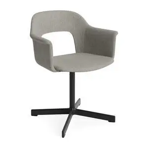 Hay - Layout Lænestol 234 Sort pulverlakeret aluminium 4-stjernet drejefod Standard glider - Sort