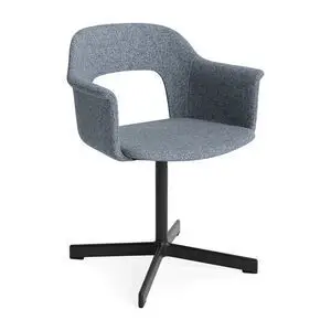 Hay - Layout Lænestol 234 Sort pulverlakeret aluminium 4-stjernet drejefod Standard glider - Sort