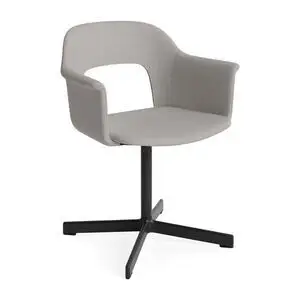 Hay - Layout Lænestol 234 Sort pulverlakeret aluminium 4-stjernet drejefod Standard glider - Sort
