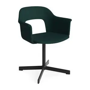Hay - Layout Lænestol 234 Sort pulverlakeret aluminium 4-stjernet drejefod Standard glider - Sort