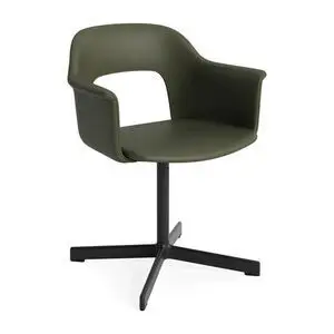 Hay - Layout Lænestol 234 Sort pulverlakeret aluminium 4-stjernet drejefod Standard glider - Sort