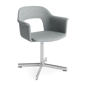 Hay - Layout Lænestol 234 Poleret aluminium 4-stjernet drejefod Standard glider