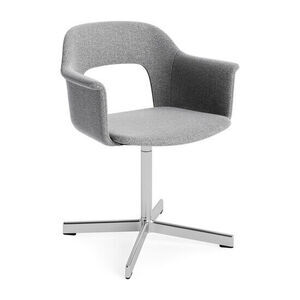 Hay - Layout Lænestol 234 Poleret aluminium 4-stjernet drejefod Standard glider