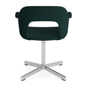 Hay - Layout Lænestol 234 Poleret aluminium 4-stjernet drejefod Standard glider