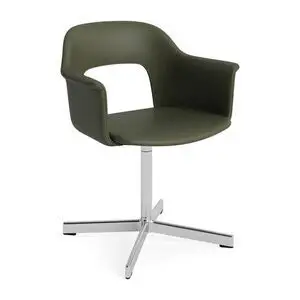 Hay - Layout Lænestol 234 Poleret aluminium 4-stjernet drejefod Standard glider