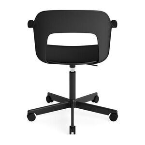 Hay - Layout Lænestol 241 Sort pulverlakeret aluminium 5-stjernet drejelig Gasløft Hjulbase - Sort