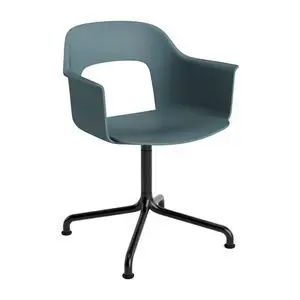 Hay - Layout Lænestol 251 Sort pulverlakeret aluminium 4-stjernet drejelig buefod Standard glider - Ocean