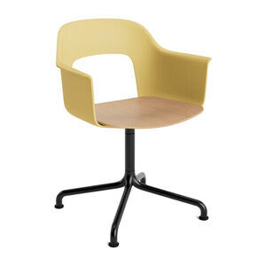Hay - Layout Lænestol 252 Sort pulverlakeret aluminium 4-stjernet drejelig buefod Standard glider - Biscotti