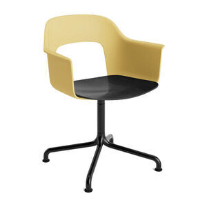 Hay - Layout Lænestol 252 Sort pulverlakeret aluminium 4-stjernet drejelig buefod Standard glider - Biscotti