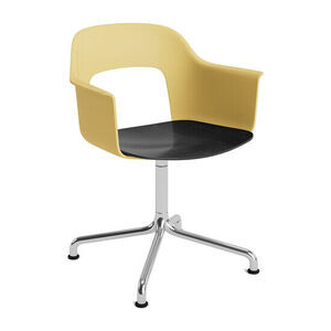 Hay - Layout Lænestol 252 Poleret aluminium 4-stjernet drejelig buefod Standard glider - Biscotti