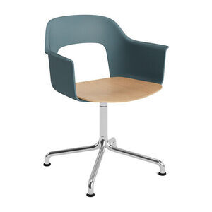 Hay - Layout Lænestol 252 Poleret aluminium 4-stjernet drejelig buefod Standard glider - Ocean