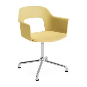 Hay - Layout Lænestol 253 Poleret aluminium 4-stjernet drejelig buefod Standard glider - Biscotti