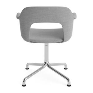 Hay - Layout Lænestol 254 Sort pulverlakeret aluminium 4-stjernet drejelig buefod Standard glider - Sort