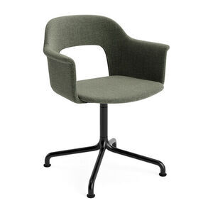 Hay - Layout Lænestol 254 Sort pulverlakeret aluminium 4-stjernet drejelig buefod Standard glider - Sort