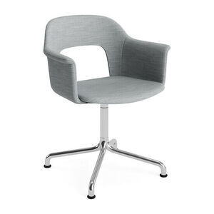 Hay - Layout Lænestol 254 Poleret aluminium 4-stjernet drejelig buefod Standard glider