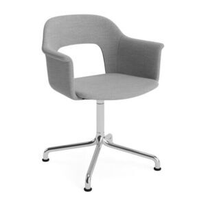 Hay - Layout Lænestol 254 Poleret aluminium 4-stjernet drejelig buefod Standard glider