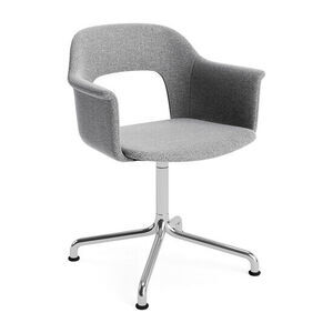 Hay - Layout Lænestol 254 Poleret aluminium 4-stjernet drejelig buefod Standard glider