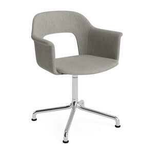Hay - Layout Lænestol 254 Poleret aluminium 4-stjernet drejelig buefod Standard glider
