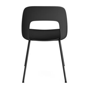 Hay - Layout Chair 111 Sort pulverlakeret stål 4-benet fod Standard glider - Sort