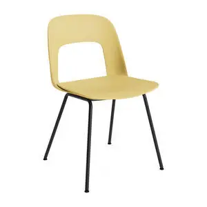 Hay - Layout Chair 111 Sort pulverlakeret stål 4-benet fod Standard glider - Biscotti