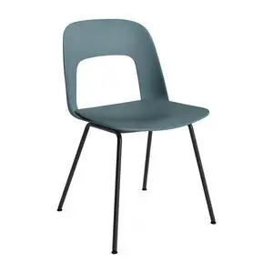 Hay - Layout Chair 111 Sort pulverlakeret stål 4-benet fod Standard glider - Ocean