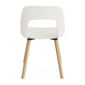 Hay - Layout Chair 121 Lakeret massiv eg 4-benet fod Standard glider - Cremehvid