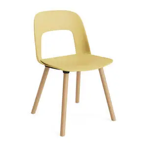 Hay - Layout Chair 121 Lakeret massiv eg 4-benet fod Standard glider - Biscotti